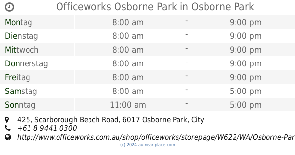 🕗 Officeworks Osborne Park Osborne Park öffnungszeiten, 425 ...